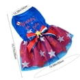 thumbnail image 3 of Nkmbld 4th of July Pet Clothing Cute Dog Mesh Skirt, Stylish Patriotic Puppy Dogs Princess Dresses, Summer Pet Outfits for Small Medium Dogs Cats, 3 of 9