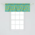 thumbnail image 2 of Ambesonne Pop Art Valance Pack of 2, Vintage Tropical Fruits Art, 54"X18", Dark Seafoam Yellow, 2 of 4
