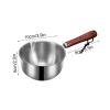 PEONAVET Small Cooking Pot 304 Three-layer Steel Thickened Hot Oil Small Pot Stainless Steel Deepened Min Splashing Oil Burning Oil Household Small Oil Pot