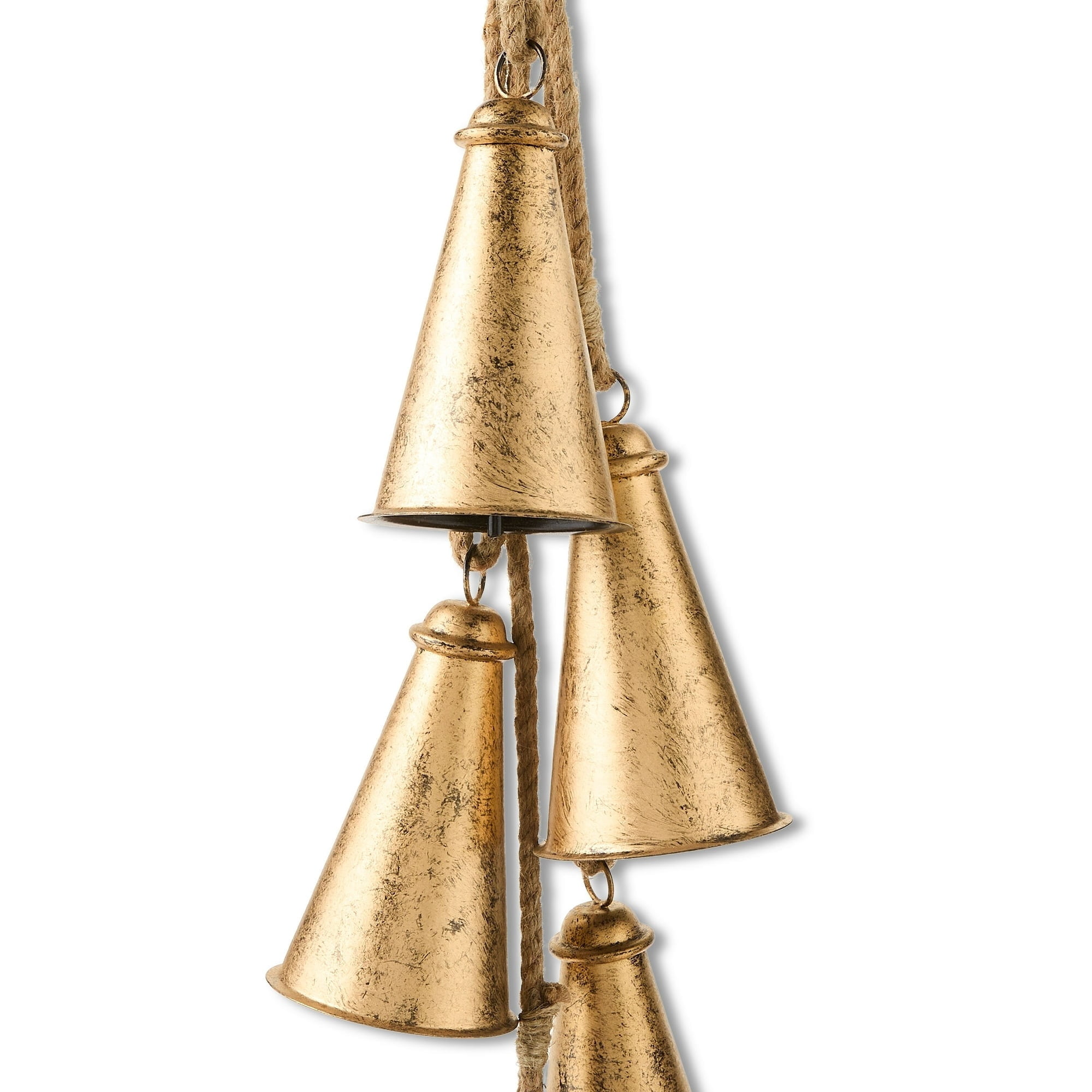 Metal Bells Hanging Christmas Decoration, Antique Gold, 32", by Holiday Time