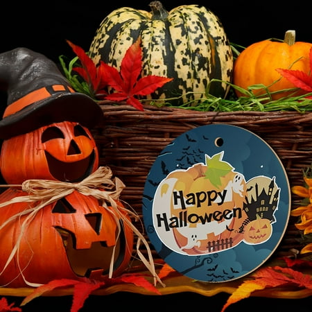 

ClodeEU Halloween Pendant Pendant Decoration Halloween Wooden Hanging Tag (F One Size)