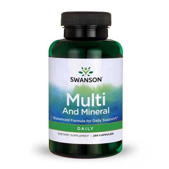 Swanson Daily Multivitamin and Mineral Capsules, 250 Count
