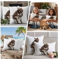 thumbnail image 5 of Funny Donkeys Outdoor Waterproof Pillow Covers, Cute Art Fun Lovely Animals on Toilets Decorative Square Throw Pillowcase Sofa Cushion Sham for Patio/Couch/Chair, 18"x18" 2 Pack, 5 of 8