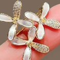thumbnail image 5 of fuxzkrlz Brooch Pin for Women, Shell Petals Design Lapel Pin with Rhinestones, Flowers Secure Small Pin Buckle for Suits Dresses Scarves Gift, 5 of 7