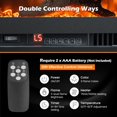 thumbnail image 4 of Giantex 36/42/50 Inch Electric Fireplace, Linear Fireplace Insert w/ Remote Control, Wall Mounted/Recessed/Frestanding Electric Fireplace Heater, 750W/1500W, 4 of 8