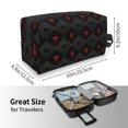 thumbnail image 3 of Uemuo Red Poker Pattern Portable Toiletry Bags with Handle, Waterproof travel Make up Bags for Women, Large Capacity Travel Cosmetic Bags, 3 of 9