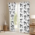 thumbnail image 3 of Homewish Black Ribbon Bow Black Out Curtains for Boys Girls,Stars Polka Dots Print Curtains Pack of 2 (42x63 Each),Dreamy Princess Bedroom Curtains,Lightweight Room Decor, 3 of 6