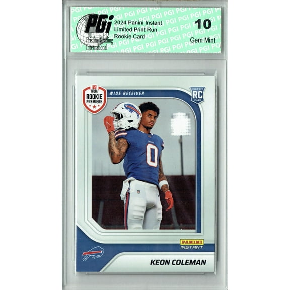 Keon Coleman 2024 Panini Instant #RPSFL-17 First Look Rookie Card PGI 10