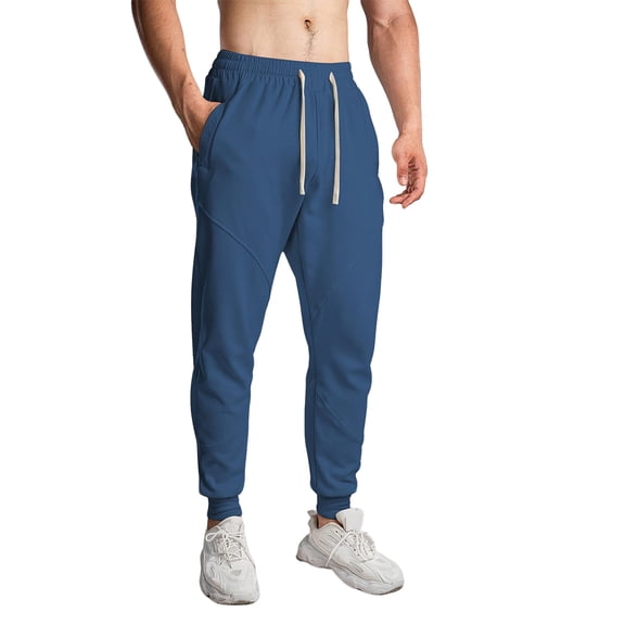 Breathable Thin Drawstring Trousers Classic Sports Casual Pants Jogger Tracksuit Trousers Men's Straight Sweatpants Wide Leg Cotton Track Pants Loose Legged Pants