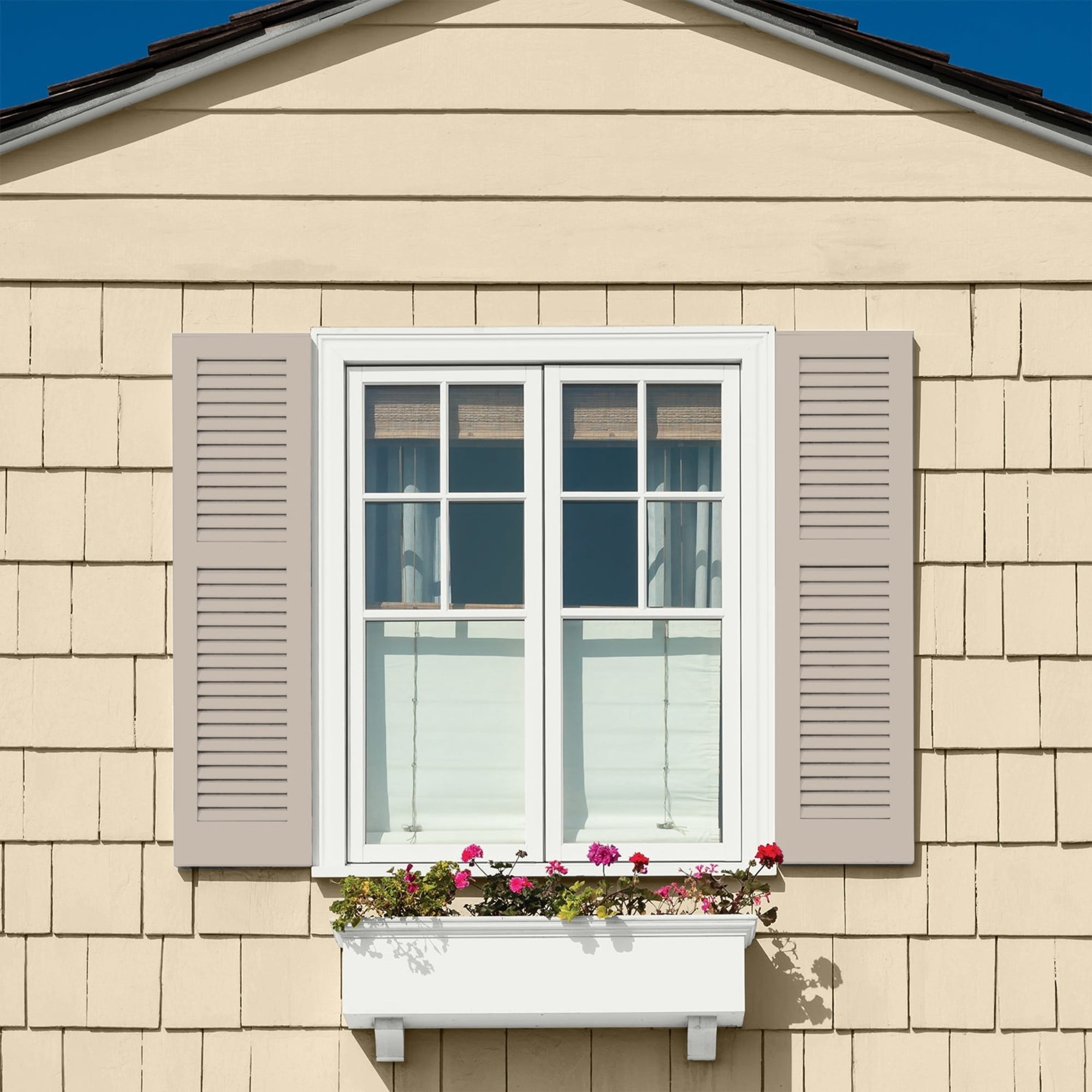 Glidden Fundamentals Legendary / Beige, Semi-Gloss Exterior Paint, 1 Gallon