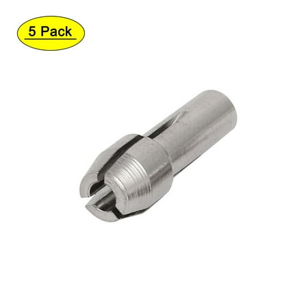 

Unique Bargains 2.1mm to 2.4mm Dia Stainless Steel Clamper Collet Nut Silver Tone 5pcs