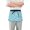 Cartoon Cute Dolphins, variant on Sheep Chicken Leaf Server Apron with 3 Pockets Waterproof Waitress Waist Short Apron for Man Woman 12 Inches