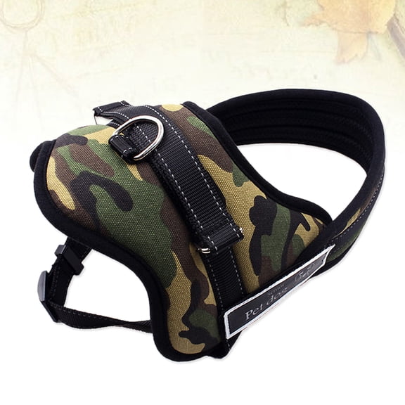 LOLIPPYY Camouflage Dog Harness Vest Breathable Mesh Easy Control Handle