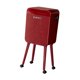 thumbnail image 2 of Cubo de basura tipo prensa con ruedas, base alta con ruedas giratorias, cubo de basura Rojo, 2 of 9