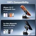 thumbnail image 4 of Atzeste for Magsafe Phone Holder for Car 15W Fast Wireless Charging, Magnetic RGB Car Phone Holder, 360° Adjustable Car Phone Mount Accessories, Compatible with iPhone 17 Pro Max 16 15 14 13 12, 4 of 9