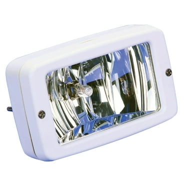 Marinco ML-005NWW Flush Mount Halogen Deck Lamp, White - 12V - 55W