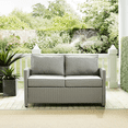 thumbnail image 3 of Crosley Bradenton Wicker Patio Loveseat in Gray, 3 of 5
