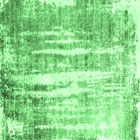 Ahgly Company Indoor Square Oriental Emerald Green Industrial Area Rugs, 8' Square