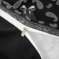 thumbnail image 4 of jejeloiu Chic Paisley Duvet Cover Queen For Men Women,Initial Letter A Queen Bedding,Black White,Black Reversible,3-Piece,1 Duvet Cover and 2 Pillowcases, 4 of 6