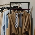 thumbnail image 4 of Multifunctional Wooden Scarf Closet Organizer Hanger Ties Belts Shawls Holder Rack with 5 Loops (Retro Color), 4 of 6