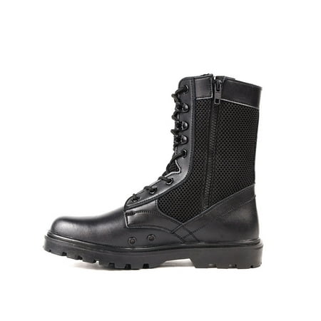 

Avamo Unisex Ankle Boot Plush Lined Warm Bootie Lace Up Work Boots Women Winter Booties Men Non-slip Lightweight Training Shoes Mesh Zipper Black 9