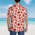thumbnail image 6 of Balery Tomatoes Print Men's Hawaiian Shirts Short Sleeve Beach Shirt Relaxed Fit Vacation Button Down Shirts-, 6 of 9