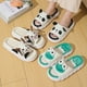 thumbnail image 4 of Zapatillas de lino Unisex con dibujos de vaca, chanclas antideslizantes para primavera y verano, zapatos para el hogar para hombres y mujeres, 4 of 5