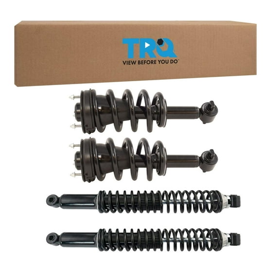 TRQ Front Complete Strut & Rear Shock Kit Fits Select 07-13 Cadillac 07-14 Chevrolet GMC