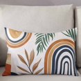 thumbnail image 3 of Bohemian Nordic Throw Pillow Cover 16 x 24 Inch Decorative Pillow Cover Abstract Art Coconut Palm Leaves Lumbar Pillowcase Seasonal Rectangle Cushion Case for Couch Sofa Bed Living Room, 3 of 7