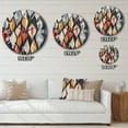 thumbnail image 4 of Designart "Retro Foliage Dream II" Modern Geometric Oversized Wall Clock, 4 of 5