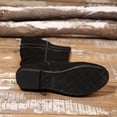 thumbnail image 6 of Women's Plus Size Slouch Knee High Boots Round Toe Low Heel Buckle Decor Side Zipper Comfort Tall Boots for Autumn Winter Daily Streetwear Black-A 6.5(38), 6 of 9