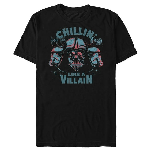 Men's Star Wars Darth Vader Chillin' Like a Villain  Graphic Tee Black 2X Large