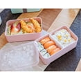 thumbnail image 2 of Fiambrera de 2 niveles sin BPA con cubiertos reutilizables Fiambreras de estilo japonés para microondas Congelador Lavavajillas Fiambrera Bento para niños Adultos Rosa BANYUO  Electrónica, 2 of 6
