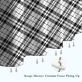 thumbnail image 6 of Black White Plaid Checkered Pattern Shower Curtain 36"x72" ,Bathroom Decorative Shower Curtains Set with 12 Hooks,Modern Waterproof Washable Shower Curtain, 6 of 6