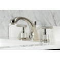 thumbnail image 2 of Kingston Brass KS4986KNL Convergent Two-Handle 3-Hole Deck Mount Widespread Bathroom Faucet with Knurled Handle and Brass Pop-Up in Polished Nickel, 2 of 8