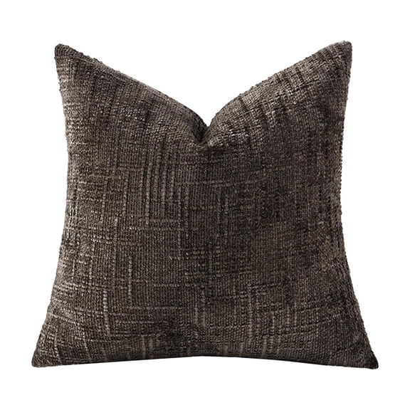 Luoshdecor Geometric Jacquard Throw Pillow, Soft Cozy Decorative Velvet Pillow for Couch Bed Sofa Farmhouse Neutral Solid Color(15.7"x15.7")