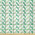 thumbnail image 2 of Ambesonne Chevron Fabric by the Yard Microfiber, Herringbone Springtime, 10 Yards, Sea Green Eggshell White, 2 of 2