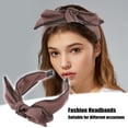 thumbnail image 3 of Unique Bargains 1 Pc Double Layered Bow Knot Headband Hairband for Women Pink 2.6 Inch Wide, 3 of 7