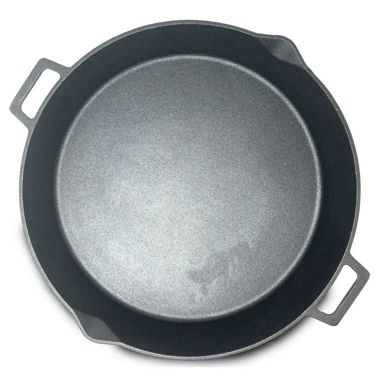 Restaurantware Met Lux 7.75 inch Cast Iron Skillet, 1 Pre-Seasoned Cast Iron Fry Pan - with Handle, with Pour Spouts, Black Cast Iron Cooking Pan