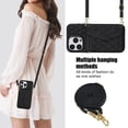 thumbnail image 3 of Compatible with iPhone 15 Pro max Wallet Case for Women Crossbody Phone Case PU Leather Zipper Handbag Wrist Strap Cover Credit Card Holder,for Apple 15 Pro,Cell Phone Cases, 3 of 8