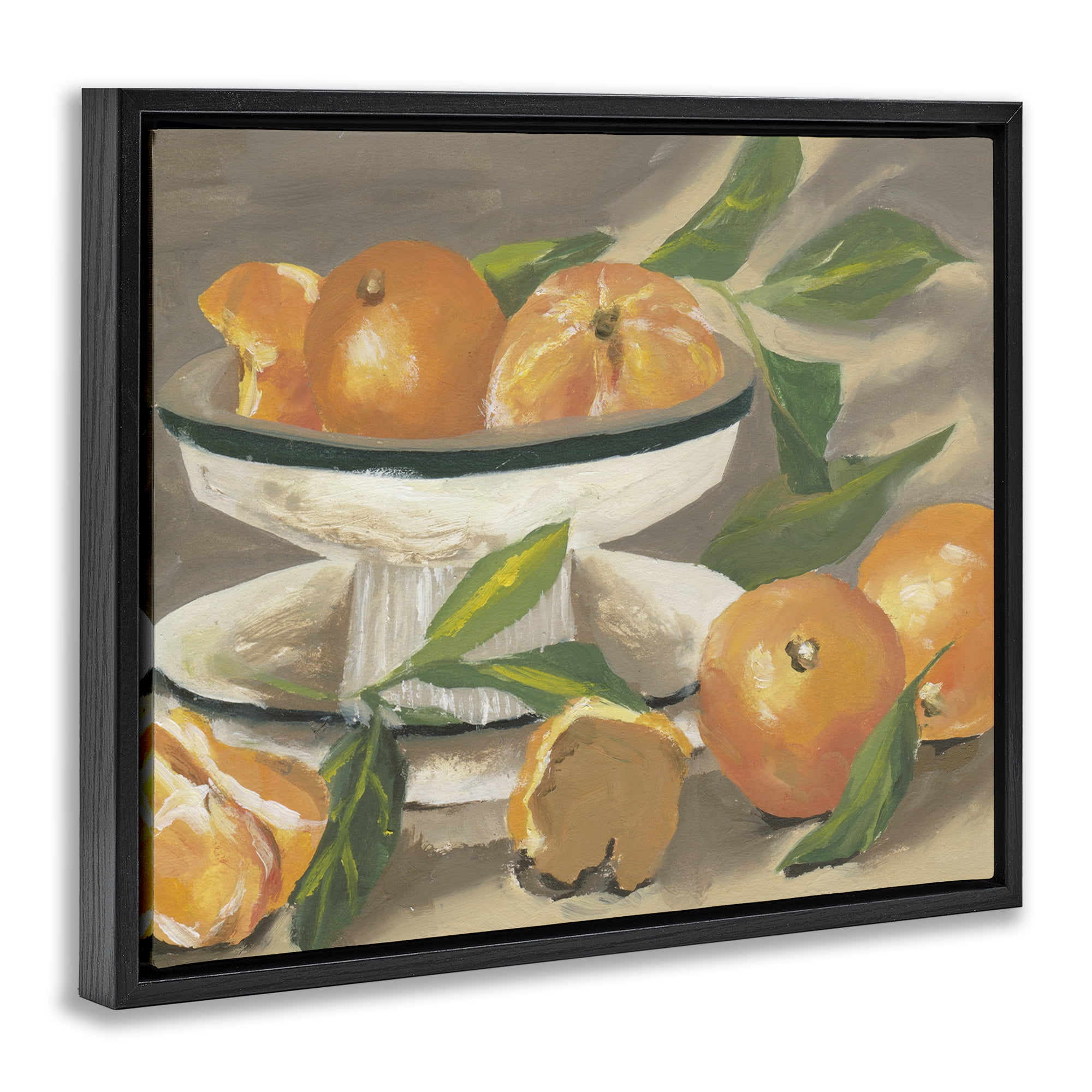 Stupell Industries Oranges in Stillness Black Framed Floater Canvas Wall Art, design by Melissa Wang