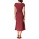 thumbnail image 3 of INSPIRAR CHIC Vestido Midi Clásico de Verano con Manga Corta Casual de Lunares M Rojo Vino, 3 of 6