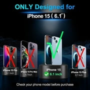 Entronix Silicone Soft Case Designed for iPhone 15 Shockproof Durable Slim Fit, Black