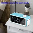 thumbnail image 3 of Digital 5.0 Alarm Clocks Speaker USB Rechargable Sound LED Screen Multi-Function 6D Subwoofer Kids Bedroom Living room and home Azul BLESIY Relojes de alarma, 3 of 8