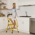thumbnail image 7 of Beuway 2 Step Ladder with Handrails,38.97" Foldable Step Stool for Adults(Yellow), 7 of 7