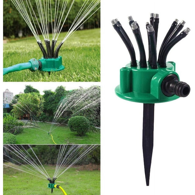 Aspersor de césped Aspersor de jardín Aspersor de césped para patio pequeño Sistema de riego de césped flexible ajustable de 360 grados para césped Jardín Flor Planta de césped, Aspersor de agua para