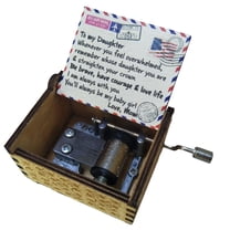 Wooden Music Box Decoration, Hand-Carved Antique Vintage Personalized Gift Desktop Ornament Home Decor