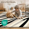 thumbnail image 4 of ODIKA Zebra Print Bold Diagonal Minimalist Wallpaper Blanket Tiger Pet Friendly & Kids Safe Play for Playroom, Bedroom, Reading Nook, 4 of 7