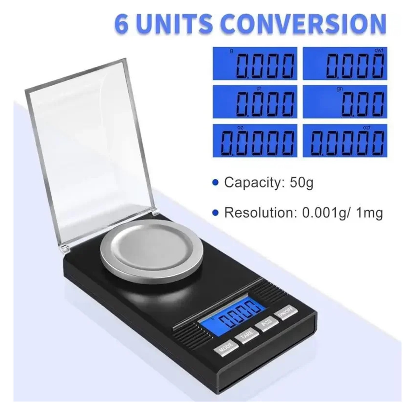 Electronic Digital Scale Portable Mini Balance Precision Pocket Gold Jewelry Carat Scales Milligram