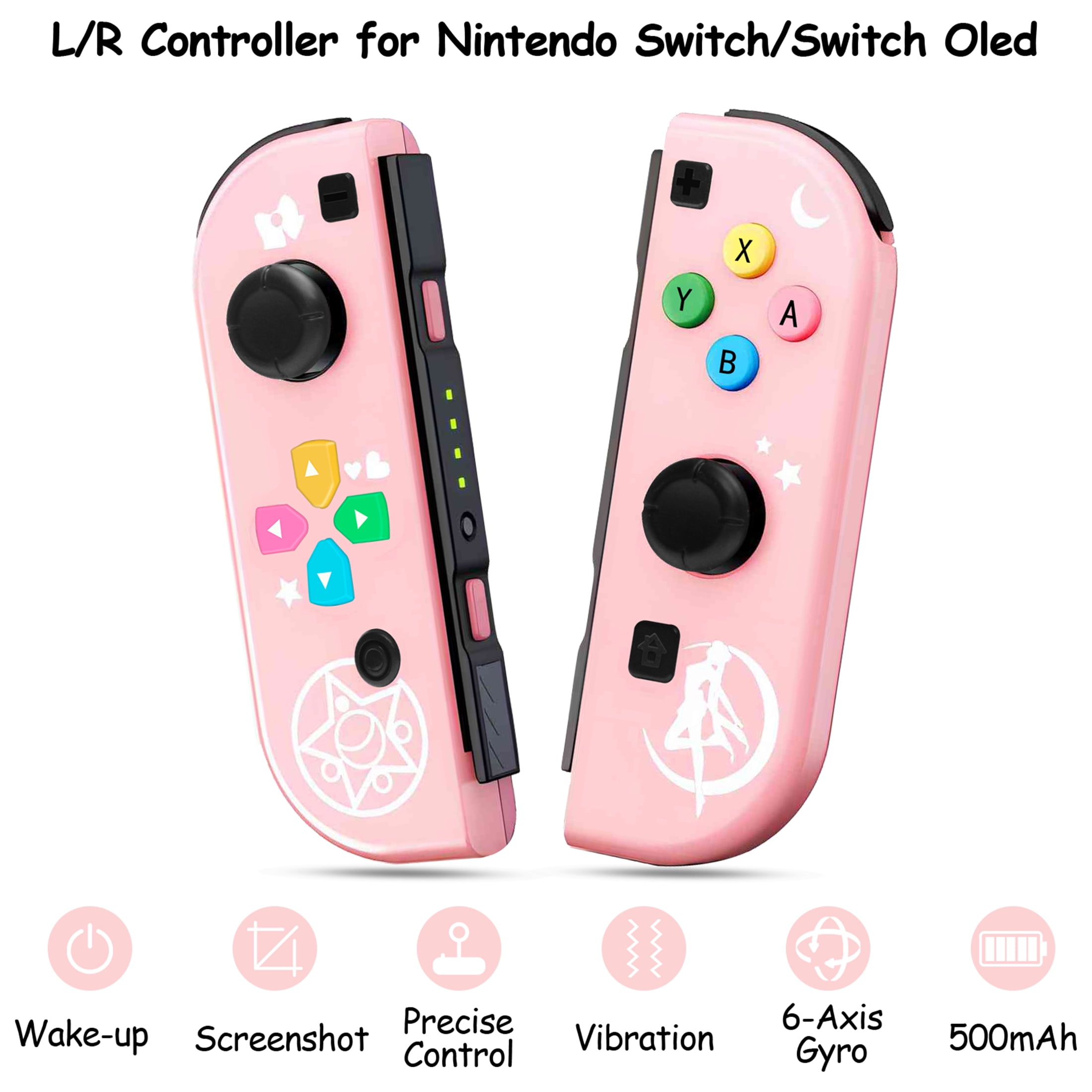 YUOY Nintendo Switch Joy Pad Controller - Pink Sailor Moon YUOY Nintendo Switch Joy Pad Controller - Pink Sailor Moon